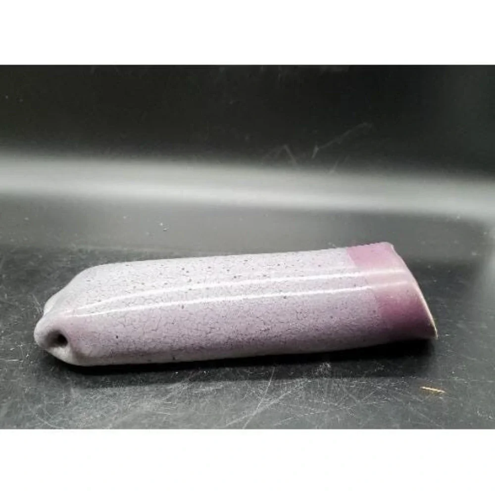 Handmade Studio Art Pottery Purple Lavender Wall Pocket Vase 8